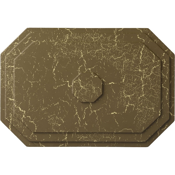 Ekena Millwork Felix Ceiling Medallion, Hand-Painted Mississippi Mud Crackle, 25 1/4"W x 17 1/4"H x 1 3/4"P CM25FEMMC - main